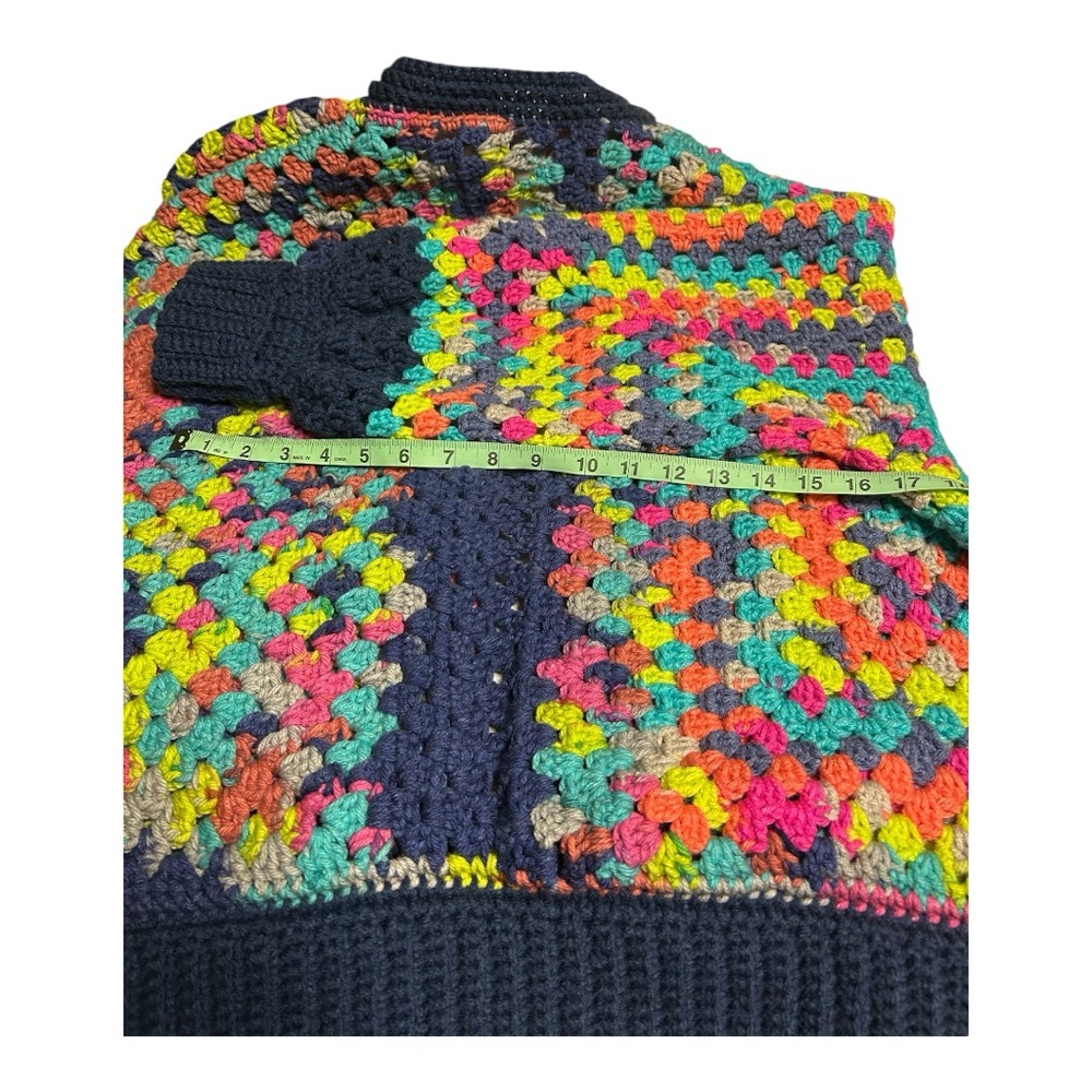 Colorful Crochet Cardigan-Artesian handcrafted - Picture 5 of 6